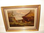 Johan Lodewijk van Leemputten(1840-1910), Rooster + chickens, Antiek en Kunst, Kunst | Schilderijen | Klassiek, Ophalen of Verzenden