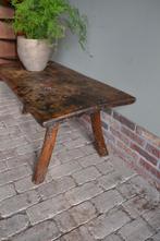 Prachtige antieke kastanje houten plantentafel, salontafel., Antiek en Kunst, Verzenden