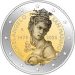 San Marino 2 Euro 2025 500e geboortedag Michelangelo in luxe, Postzegels en Munten, Munten | Europa | Euromunten, Ophalen of Verzenden