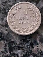 10 cent 1890 zilver zie foto's, Zilver, 10 cent, Ophalen of Verzenden, Koning Willem III