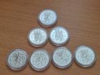 Zilver lotje: 7 x Zilveren Juliana Gulden. 1 oz puur zilver., Postzegels en Munten, Munten | Nederland, 1 gulden, Koningin Juliana