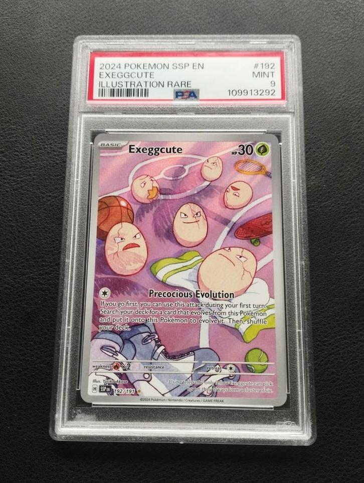Exeggcute Holo Pokemon kaart Surging Sparks PSA9 Mint, Hobby en Vrije tijd, Verzamelkaartspellen | Pokémon, Zo goed als nieuw