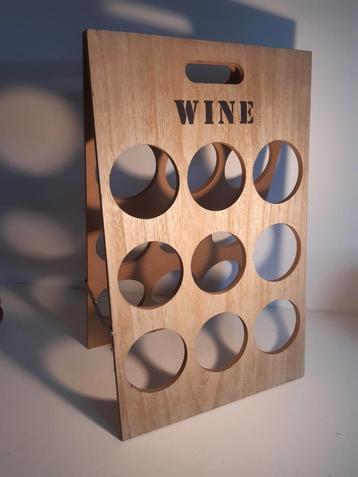 Houten wijnrek- flessenrek  beschikbaar voor biedingen