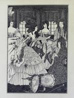 1901, Aubrey Beardsley - Originele blokdruk, Belle Epoque, Verzenden