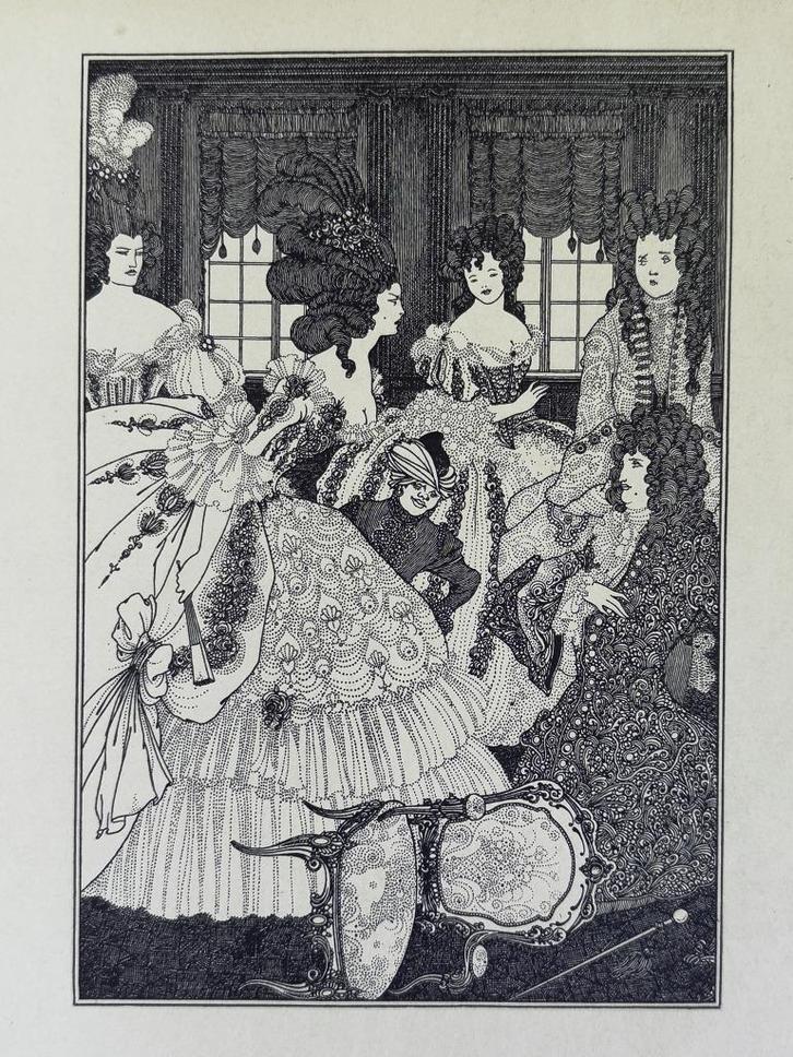 1901, Aubrey Beardsley - Originele blokdruk, Belle Epoque, Antiek en Kunst, Kunst | Etsen en Gravures, Verzenden