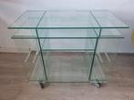 Glazen Serveerwagen/Tafel, Huis en Inrichting, Kasten | Televisiemeubels, Ophalen, 50 tot 100 cm, Zo goed als nieuw, Glas