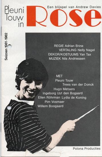 Programmablad toneelstuk van het blijspel "ROSE" beschikbaar voor biedingen