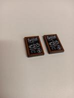 NIEUW: Black Tile 2 x 3 with Chalk Board with Dark Orange Fr, Lego, Nieuw, Ophalen of Verzenden, X