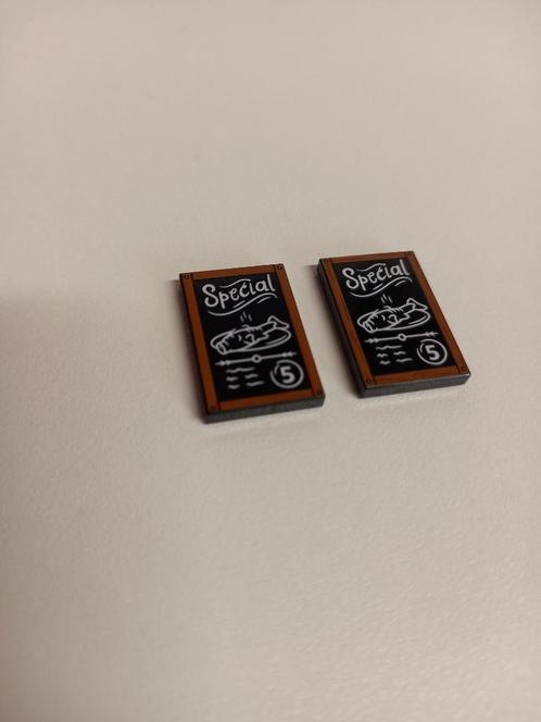 NIEUW: Black Tile 2 x 3 with Chalk Board with Dark Orange Fr, Kinderen en Baby's, Speelgoed | Duplo en Lego, Nieuw, Lego, Losse stenen
