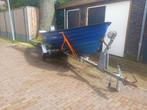 Leuk (vis) bootje 4.20m met trailer en 6 pk motor, Benzine, Buitenboordmotor, Polyester, Gebruikt
