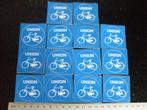 14x sticker union logo fietsen blauw wit rond, Verzamelen, Verzenden, Zo goed als nieuw, Merk
