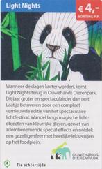 Ouwehands Dierenpark Light Nights. Rhenen. € 4,00 korting pp, Drie personen of meer, Kortingskaart