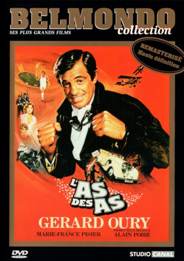 Aas der Azen (1982) DVD Jean-Paul Belmondo - Franse Classic, Cd's en Dvd's, Dvd's | Filmhuis, Zo goed als nieuw, Frankrijk, Alle leeftijden