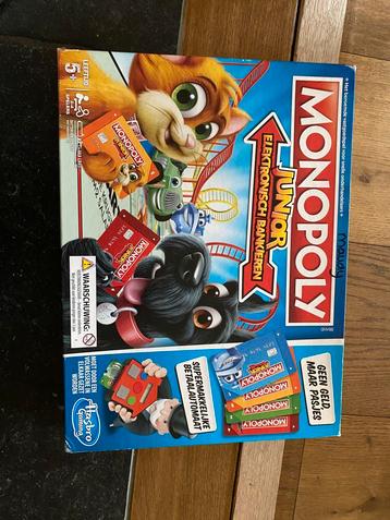 Monopoly junior met pasjes betaalautomaat  beschikbaar voor biedingen