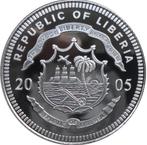 Liberia 19 dollars 2005 (Korea FIFA World Cup, proof), Postzegels en Munten, Munten | Afrika, Ophalen of Verzenden, Overige landen