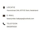 Twee tegoedbonnen. Beautyrelax en Baby Spa, Tickets en Kaartjes, Kortingen en Cadeaubonnen, Twee personen, Cadeaubon, Arrangement