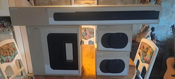 Sonos Arc, Sub Gen4 & Era 300 - lege dozen, Audio, Tv en Foto, Luidsprekers, Nieuw, Complete surroundset, 120 watt of meer, Sonos