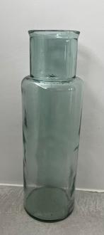 Mooie hoge vaas lichtblauw / turquoise 45 cm hoog, Blauw, Ophalen of Verzenden, Minder dan 50 cm, Glas