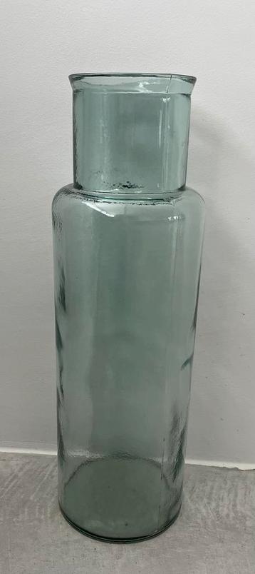 Mooie hoge vaas lichtblauw / turquoise 45 cm hoog beschikbaar voor biedingen