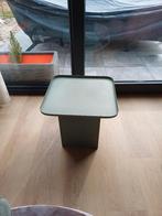 Groen metalen bijzettafel, Ophalen, Minder dan 45 cm, Minder dan 55 cm, Metaal of Aluminium