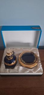 Vintage Parfumfles en Poederdoos Set, Ophalen of Verzenden