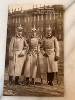 Wo1: ak kronprinz mit freunden Wedel und Muller pickelhaube, Ophalen of Verzenden, Landmacht, Nederland, Foto of Poster