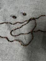 Zijden ketting en oorbellen India’s, Ophalen of Verzenden, Zo goed als nieuw, Overige kleuren, Overige materialen