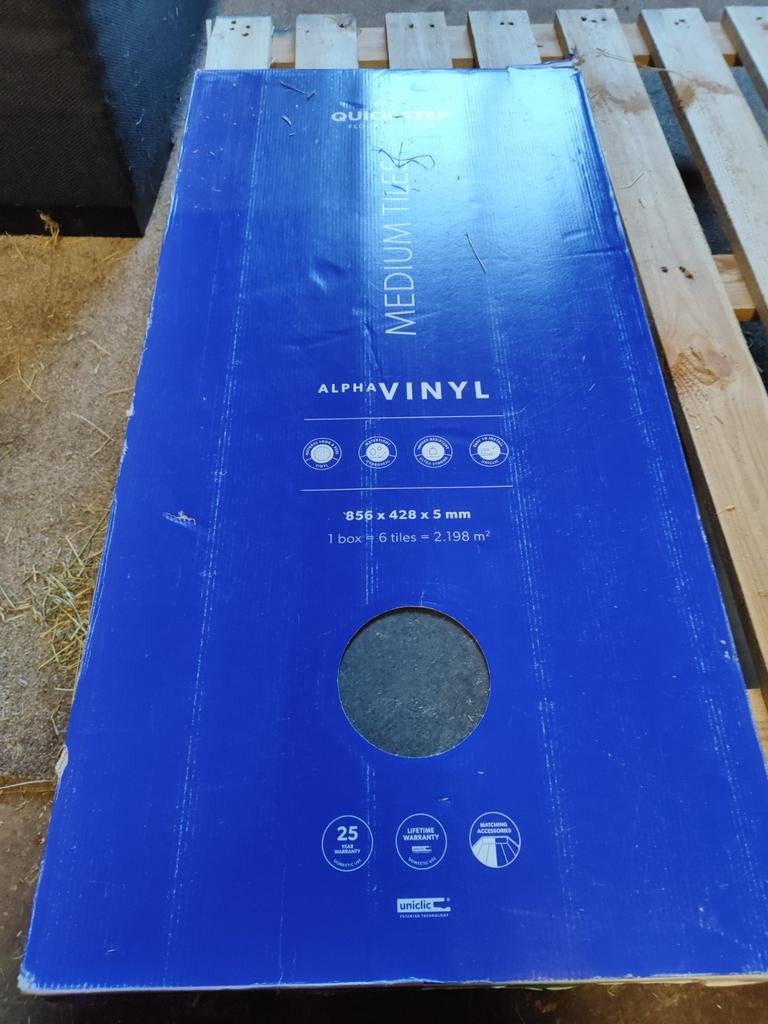 Quickstep click pvc tegels 2.19m2, Ophalen, Nieuw, Minder dan 10 m², Overige typen