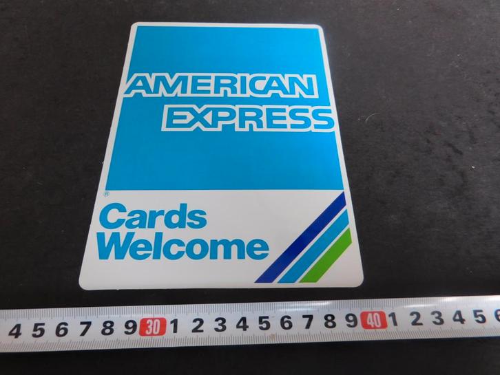 sticker deursticker American Express Cards Welcome  Klein, Verzamelen, Stickers, Zo goed als nieuw, Ophalen