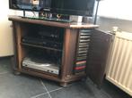 Tv Hoekkast Donkereiken kleur, Huis en Inrichting, Kasten | Televisiemeubels, Ophalen, Gebruikt, Eikenhout, 50 tot 100 cm