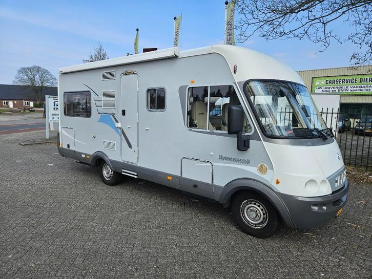 prachtige hymer 655 starline Mercedes automaat 2x airco 2004, Caravans en Kamperen, Campers, Bedrijf, tot en met 5, Integraal