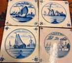 4 antieke tegels, Ophalen of Verzenden