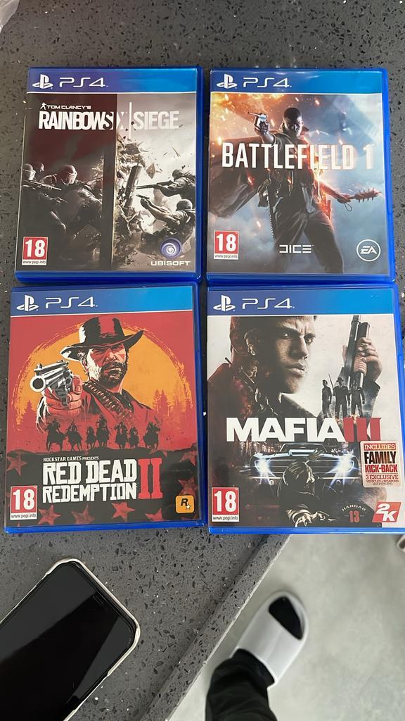 PS4 Games - 4 Stuks!, Spelcomputers en Games, Games | Overige, Gebruikt, Shooter, 1 speler, Vanaf 18 jaar, Online, Ophalen of Verzenden