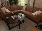 Camel kleur hoekbank - leer/kunststof, Huis en Inrichting, Ophalen, Gebruikt, Leer
