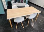 Tafel 150x75, met 4 stoelen, Huis en Inrichting, Ophalen, Gebruikt, 50 tot 100 cm, Vijf personen of meer
