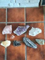 7x Bergkristal/ Amethist/ Orthoceras/ Rozenkwart zie foto's, Ophalen of Verzenden, Fossiel