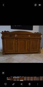 Mooie 3 deurs grenen dressoir met mooie opzetrand ., Huis en Inrichting, 150 tot 200 cm, Ophalen of Verzenden, Grenenhout, 25 tot 50 cm