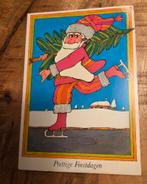 Kerstman schaatst met kerstboom  - Alfons van Heusden, Verzenden, 1980 tot heden, Gelopen, Feest(dag)