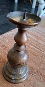 Leuke vintage koperen kandelaar kaars houder, Ophalen of Verzenden, Koper of Brons