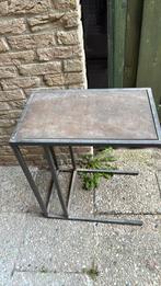 Ikea bijzettafel met houten blad ipv glasblad, Ophalen, Minder dan 55 cm, Rond, Zo goed als nieuw