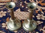Mooi stel antieke Engelse schuifkandelaars van koper 1880., Antiek en Kunst, Antiek | Kandelaars, Ophalen of Verzenden, Koper of Brons