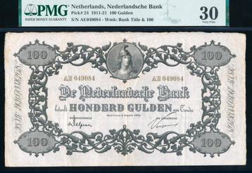 PMG 30: 100 Gulden 1915 ‘Reliëfrand’ - AE049084 beschikbaar voor biedingen