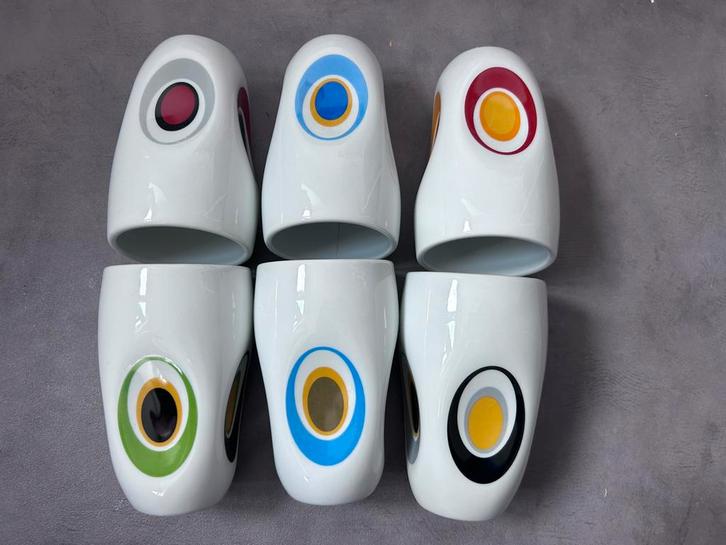 Zes unieke mokken, Huis en Inrichting, Keuken | Servies, Zo goed als nieuw, Kop(pen) en/of Schotel(s), Overige stijlen, Ophalen