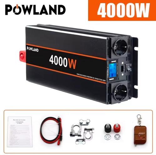 4000W Zuivere Sinus Omvormer 12V naar 230V, Caravans en Kamperen, Camper-accessoires, Nieuw, Ophalen of Verzenden
