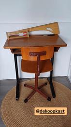 Vintage schoolsetje (schooltafel en schoolstoel), Ophalen, Gebruikt, Tafel(s) en Stoel(en)