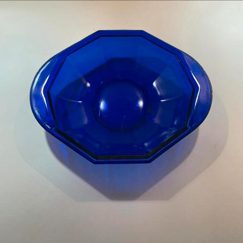 Leerdam blauw persglas van De Bazel 1921, Antiek en Kunst, Kunst | Designobjecten, Ophalen of Verzenden