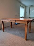 Eettafel met 4 stoelen, Huis en Inrichting, Tafels | Eettafels, Ophalen, Gebruikt, Eikenhout, Eikenhout met Lloyd Loom stoelen