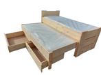 1-persoonsbed HARMEN met onderbed en 2 laden, 85 tot 100 cm, Nieuw, Ophalen of Verzenden, Lattenbodem