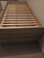 Handig 1 persoonsbed met opbergruimte, Ophalen, Strak, 90 cm, Zo goed als nieuw