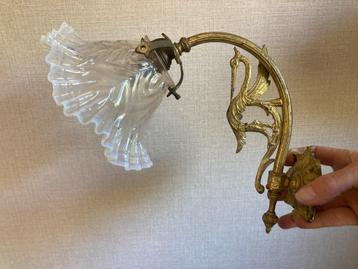 Prachtig antiek muurlamp verguld Louis XVI beschikbaar voor biedingen